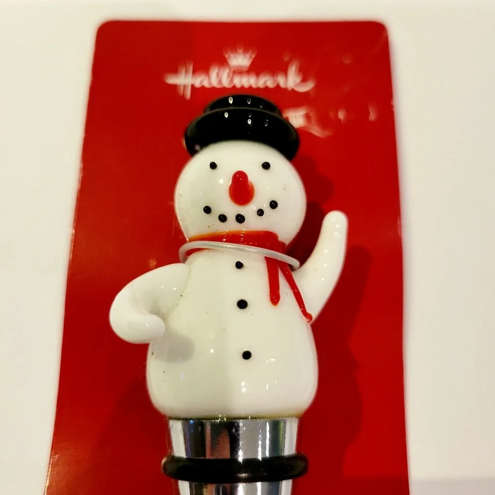 Hallmark Christmas Snowman Wine Bottle Stopper